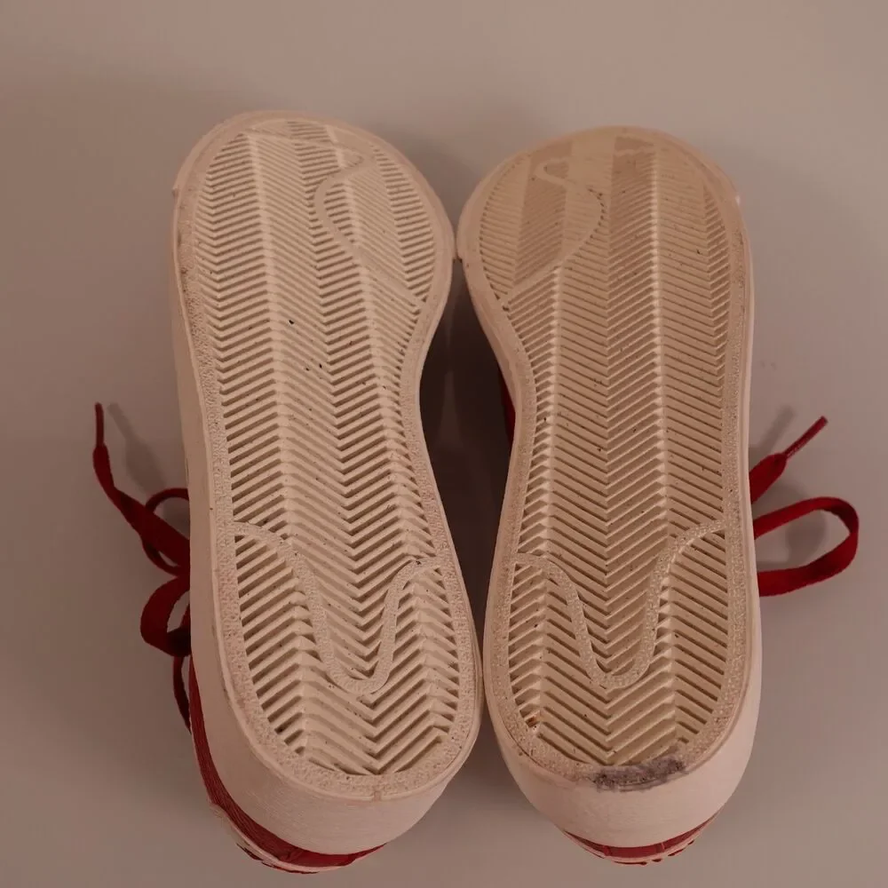 Nike Womens Blazer Premium Low Red Casual Shoes Sneakers Size 7 454471-601